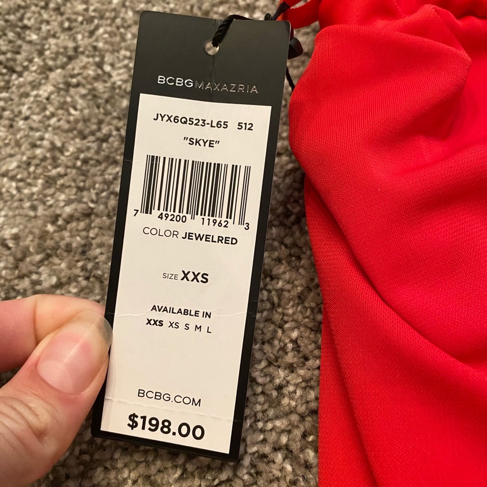 BCBG MaxAzria Skye red cocktail dress - Picture 4 of 6